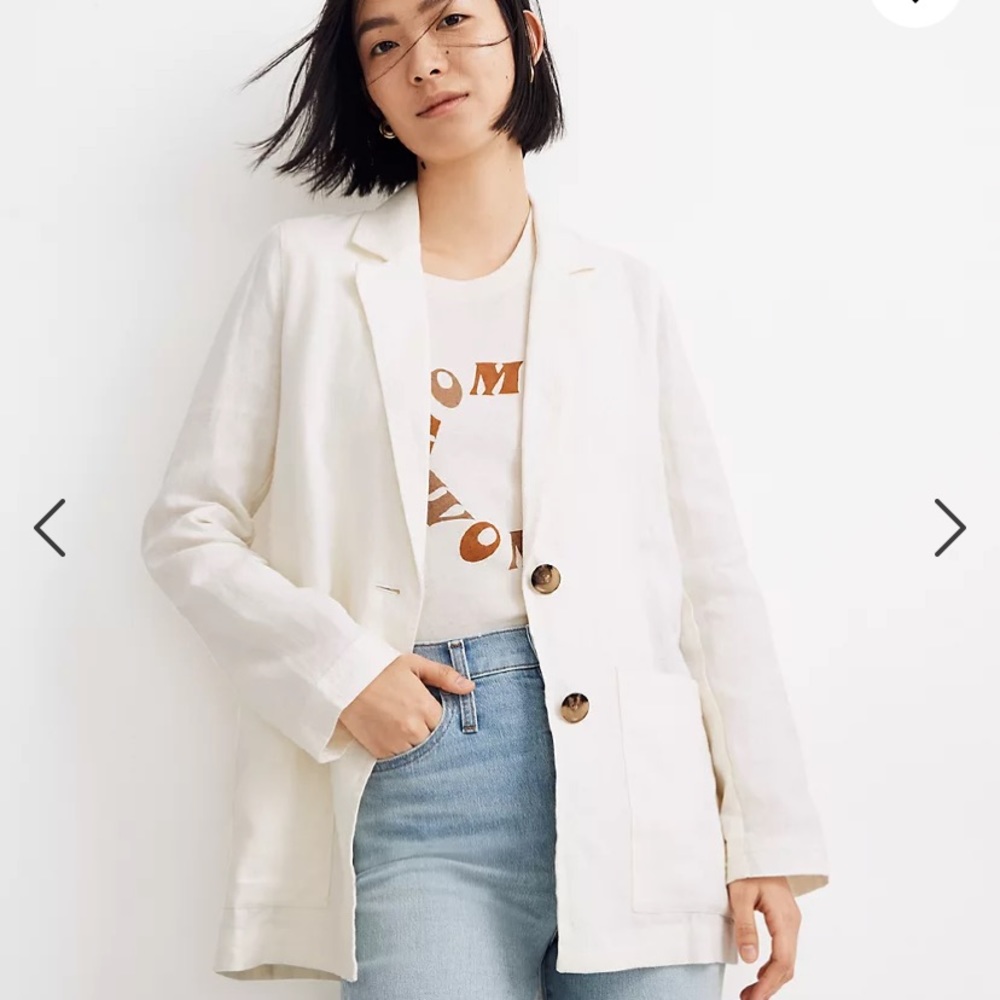 Madewell Linen Dorset Blazer NWOT